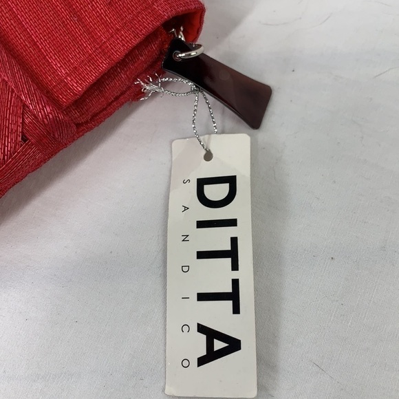 Ditta Sandico Lualhati Woven Fabric Clutch - Red, 10”W x 7”H x 1”D, NWT - Picture 5 of 10